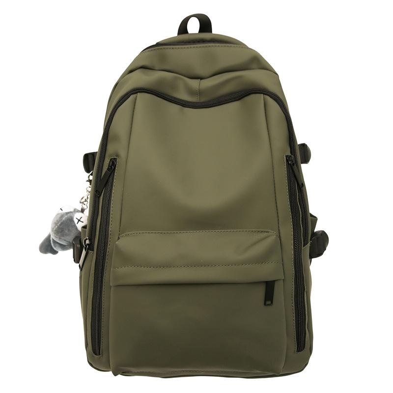 Schoolbag New Large Capacity Backpack Men's Travel Backpack Simple Solid Color Junior High School Student High School Student College Student Female