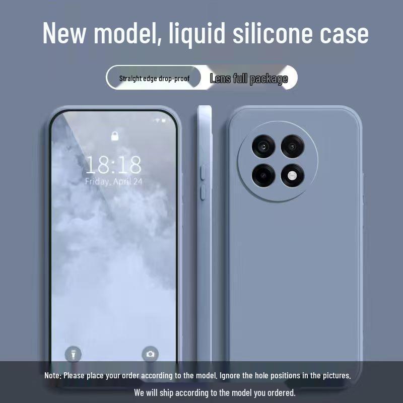 OnePlus Ace 5 Liquid Silicone Protective Case: Full Coverage, Anti-Drop, Solid Color, Skin-Friendly.