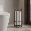 Iron Standing Toilet Roll Holder Decorative Minimalist Tissue Storage Rack Durable Large Capacity Toilet Roll Paper Holder