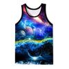 Buntes Rauch 3D-Druck Tanktop Für Männer Sommer Lässig Ärmelloses T-Shirt Bunte Grafik-Tops Street Locker Schnelltrocknendes Weste