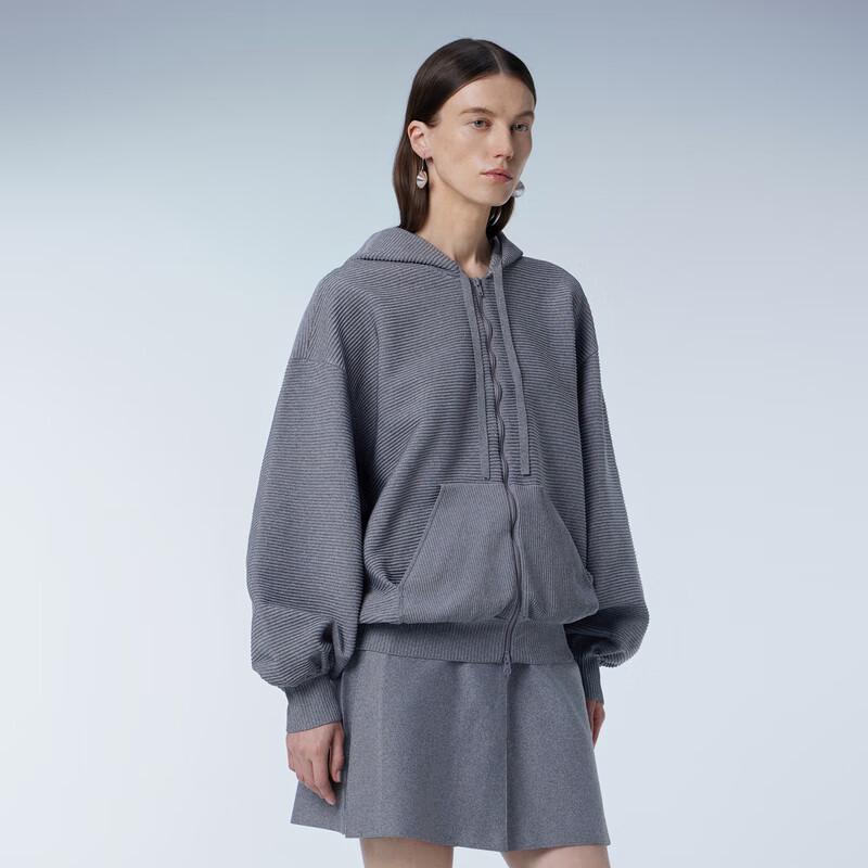 JNBY 2024 Spring Loose Fit Hooded Knit Sweater