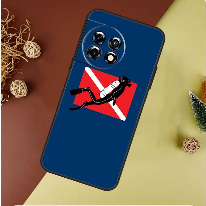 

Diver Down Scuba Flag For OnePlus Nord 4 CE 3 2 Lite N20 N30 9 10 Pro 8T 9RT 10T 10R 13R 12R 11 12 13 Phone Case OnePlus Nord CE 2
