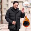 Men's Fleece-Lined Cotton-Padded Jacket: Warm Winter Coat for Middle-Aged and Elderly