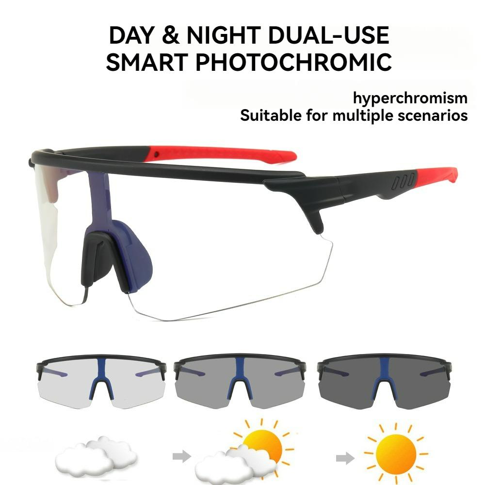 Gafas de Ciclismo Fotocromáticas para Uso Diurno y Nocturno Gafas de Moda Unisex a Prueba de Viento para Deportes al Aire Libre y UV400