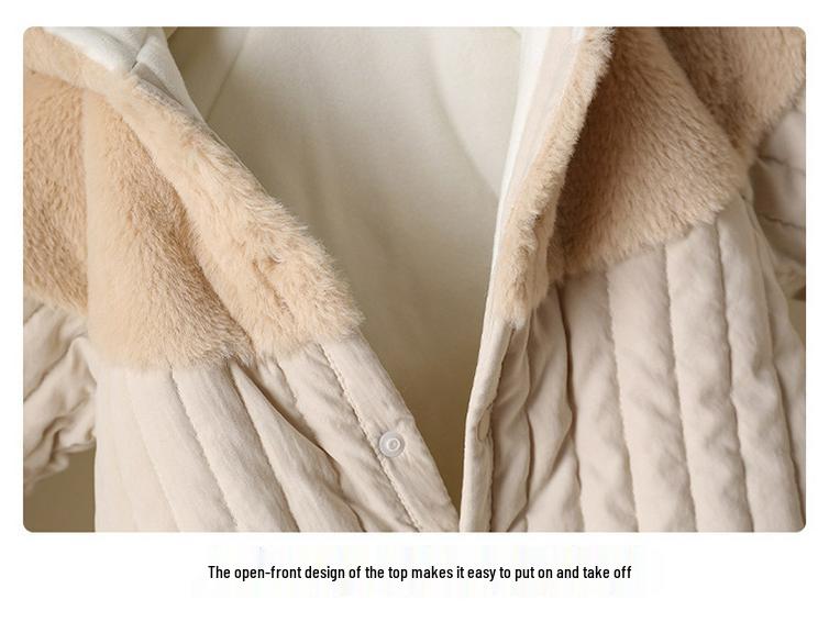 Children's Winter Hooded Rabbit Fleece Onesie - Thick Outdoor Baby Suit