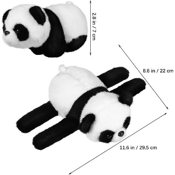 TOYANDONA Animal Slap Bracelet, 1pcs Panda Slap Bracelet Stuffed Animal Plush Hugger Panda Wristband for Kids Birthday Jungle Party Favors