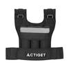 ACTIGET Adjustable Weighted Vest 20 Kg, Training for Weightlifting and Running - 48x36 Cm PRO - Black