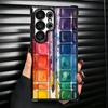 Watercolors Set Paint Palette Soft Phone Case For Samsung Galaxy S26 Ultra S25 Edge S24 FE S23 Plus S22 S21 + S20 Plating Anti-F