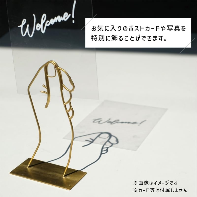 MILA Card a Stylish Brass Interior Perfect for or Other Decorative Product West Village Holder, Accessory, Postcards, Photos, Items. Code