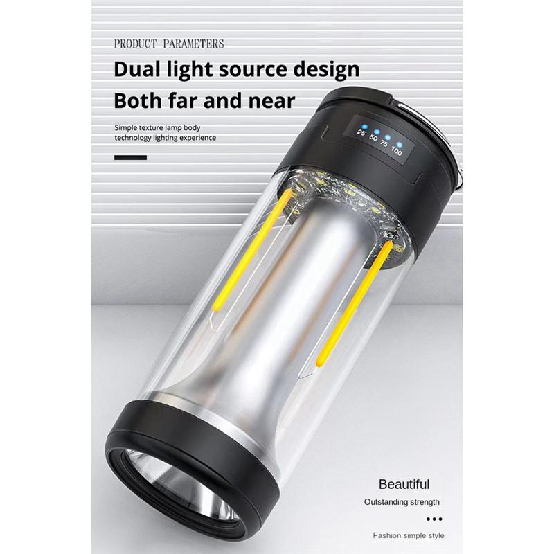 Multi-Function Camping Light Outdoor Portable Lighting Rechargeable Lamp Powerful Flashlight Tent Equipment Supplies