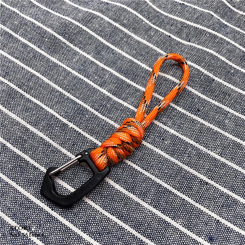 Outdoor Paracord Schlüsselanhänger Lanyard Geflochtenes Nylon Lanyard Hohe Festigkeit Fallschirmschnur Karabiner Handy Rucksack Schlüsselanhänger