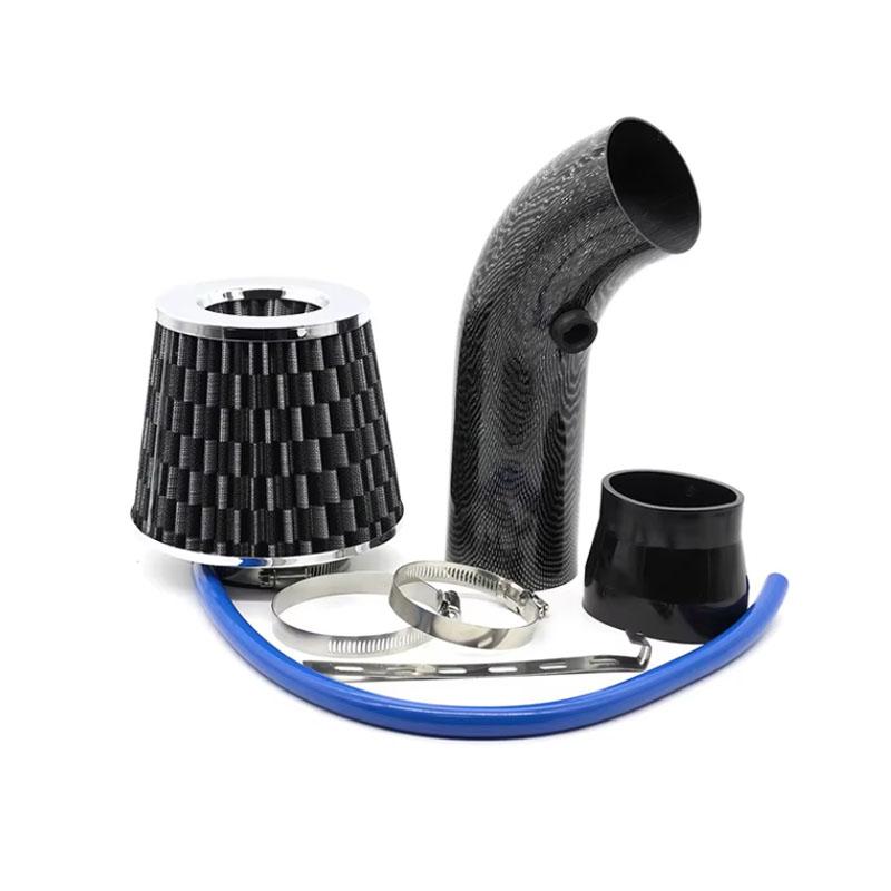 Universal Car Racing Cold Air Intake System Turbo Induction Pipe Tube Kit Cone High Flow Performance Air Filter Inlet 3" 76mm
