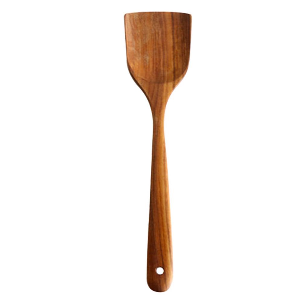 Spatule en Bois Cuillère Écumoire Ensemble d'Ustensiles de Cuisine Fournitures de Cuisine Cuisine