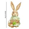 Kaninchenstatue Feiertagsstrohtier-Skulptur Osterhase Dekoration für Tischmitte Innen Schlafzimmer Schreibtisch Bücherregale
