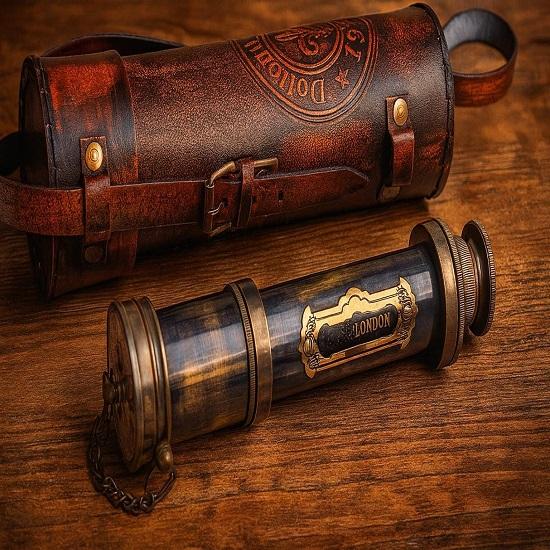 

Brass Ship Telescope Nautical Marine Spyglass for Sailing, Maritime Decoration Inspired Designer