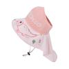1153 children's hat outdoor UV protection empty top hat men and women cute big eaves shawl sun protection bucket hat