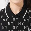 New MLB Monogram NEW YORK YANKEES SS25 Polo Shirt Unisex Black 3APQM0153-50BKS