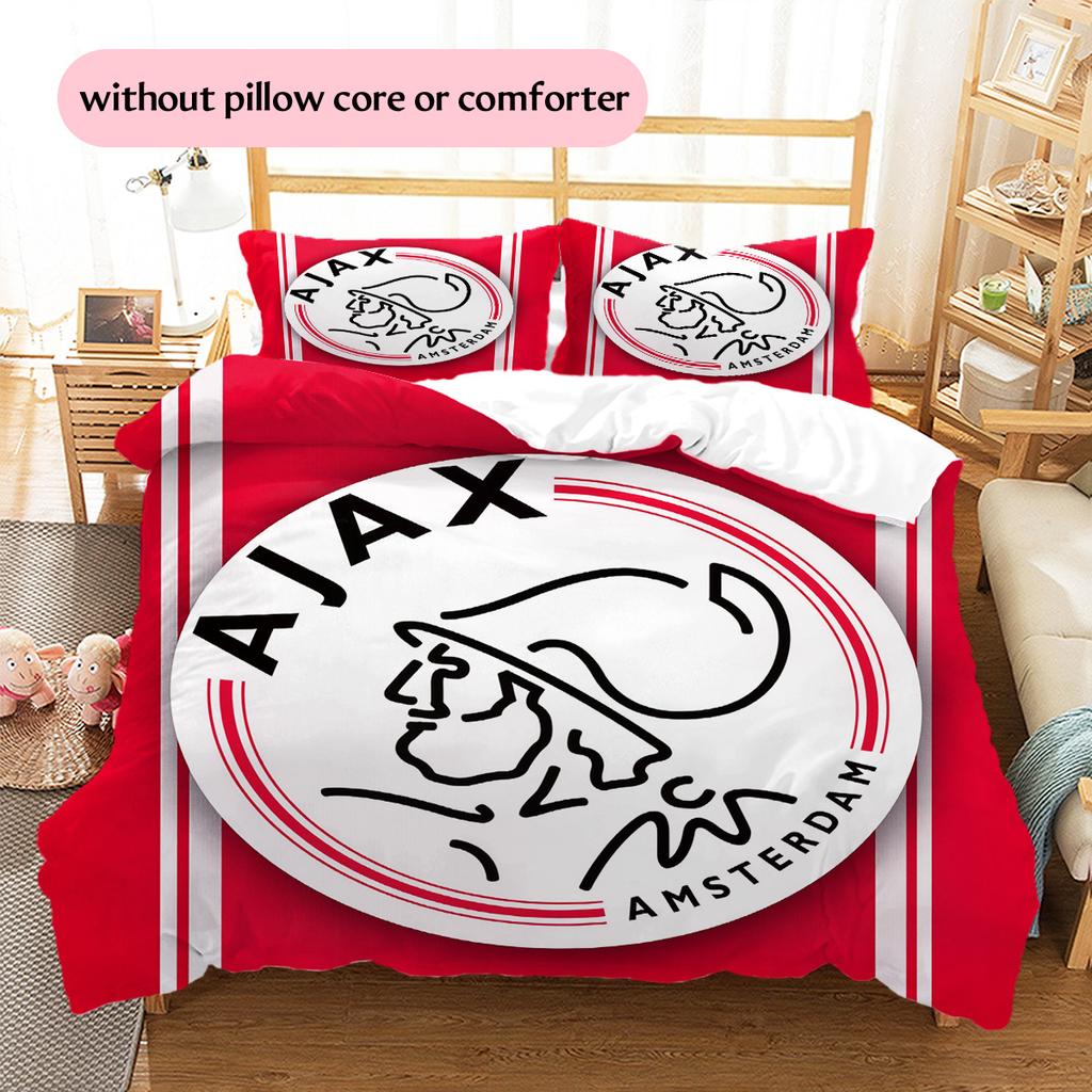AFC Ajax Set Copripiumino con Fantasia Decorazione per la Casa Regalo (1 * copripiumino + 2 * federe senza imbottitura)