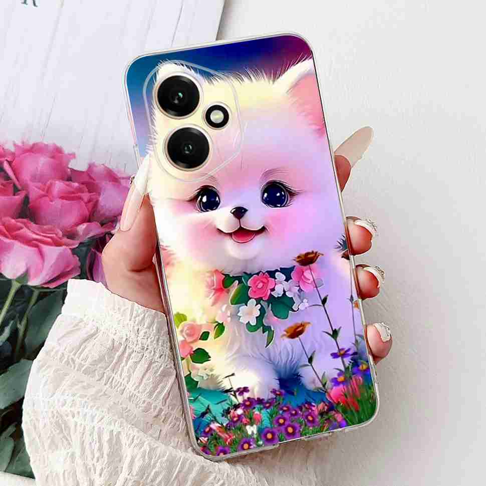 For Honor 400 5G 6.55" Case DNY-NX9 Cartoon Cat Girl Love Soft Silicone TPU Cover For Huawei Honor 400 Global Phone Cases Bumper