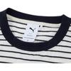 Puma Navy Pack Striped Design Vintage Casual Round Neck Short Sleeve T-Shirt Women Tops Navy-Blue 627732-59