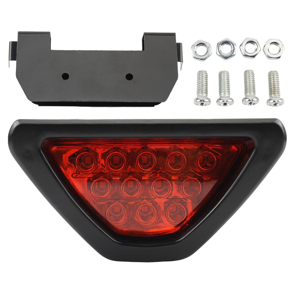 Motorcycle Car Tail Light 12 LED Triangular Brake Light Flash Warning Light Reverse Safety Parking Strobe Modified Accessories