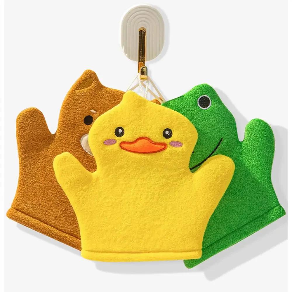 1PC Cartoon Super Soft Cotton Baby Bath Shower Brush Glove Cute Animal Frog/Dog/Duck Pattern Children Sponge Rubbing Towel Ball