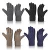 Men's Double Warm Gloves Outdoor Cycling Office Knitted Gloves Fleece Thickened Gloves