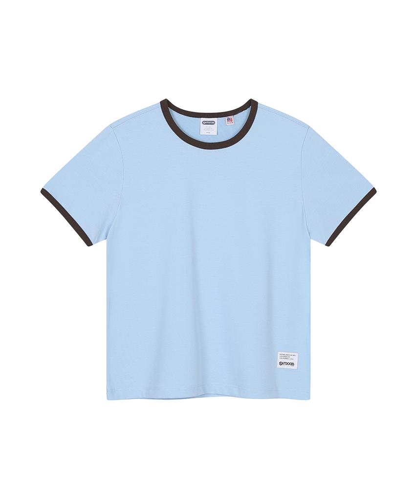 OUTDOOR PRODUCTS W Ringer T-Shirts (Sky Blue)