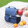 Isolerad Matsäck för Utomhusbruk, Dubbellager Isolerad Matväska för Camping Vandring Resa Picknick, Matskåpskyld med Dubbla Fack