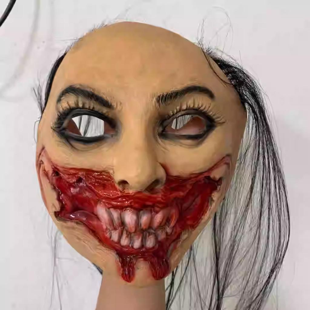 Halloween horror mask Halloween Scary and Funny Ghost House Decoration Props cosplay Sadao Pen Demon Headgear