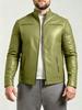 European and American men's stand-up collar PU leather jacket slim jacket jacket fashion business motorcycle style leather jacket