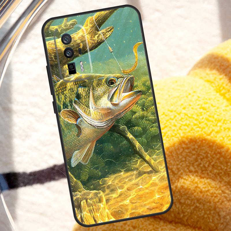 Bass Fishing Case For POCO X6 M6 X3 Pro X5 F3 F5 M5s Xiaomi 13 14 Ultra 12 Lite 11T 12T 13T Pro Cover