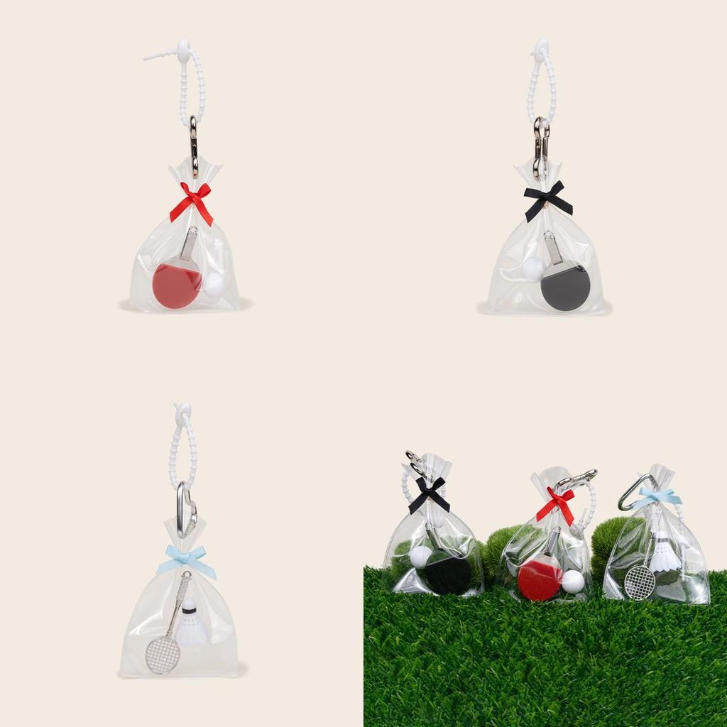 Tischtennis Badminton Schlüsselanhänger Rucksack Harz Cartoon Dekoration Geschenktüten