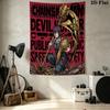 Chainsaw Man Wall Tapestry Aesthetic Wall Hanging Printed Fabric Blanket Decorative Tapestries For Bedroom Living Room Home Decor