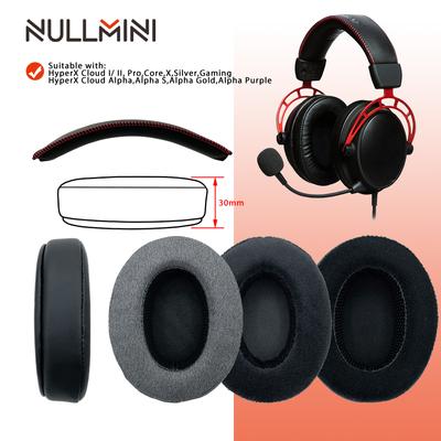 NullMini Replacement Earpads for HyperX Cloud 1/2, Alpha, Silver, Core, Revolver Headphones Headband Ear Cushion