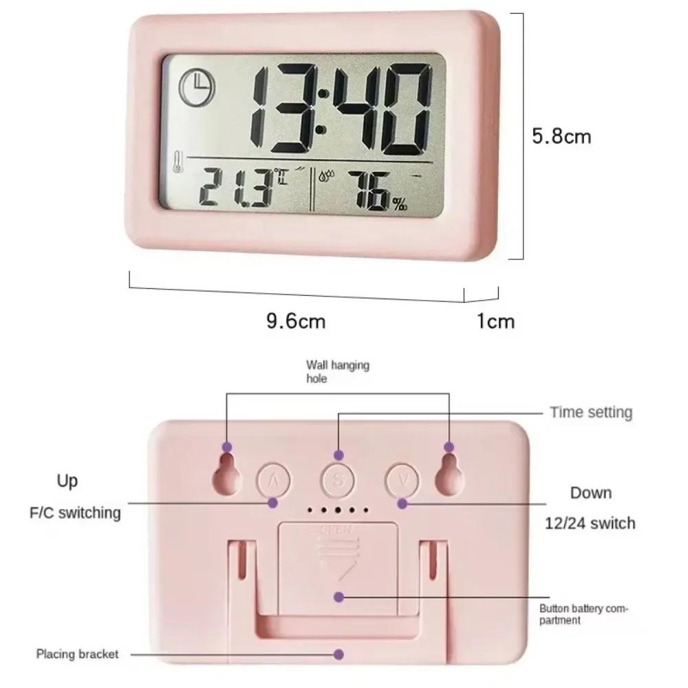 Monitor Alarm Clock Temperature and Multifunctional Table LCD Hygrometer Electronic Humidity Thermometer Home. Digital Wall