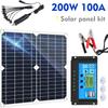 200W Flexible Solar Panel Kit 100A 12V Battery Powerful Charger Controller For Home Light Solar System Outdoor RV Caravan Boat