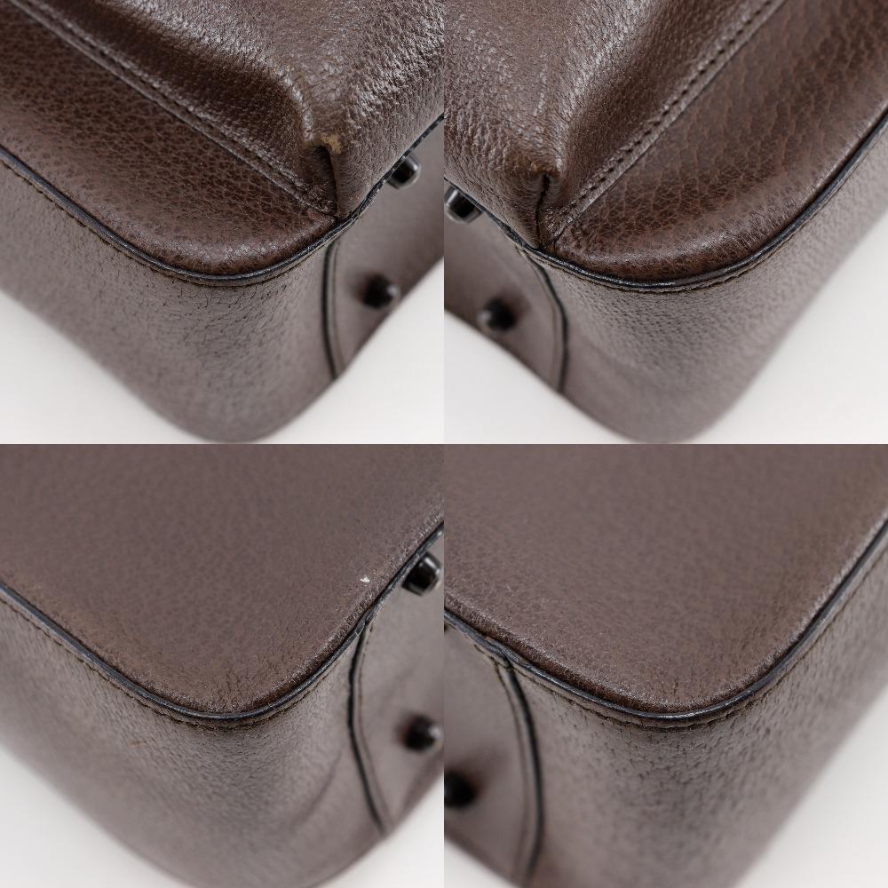 Gucci Old Gucci Handbag 002.1118.0462 Brown Leather Unisex Used