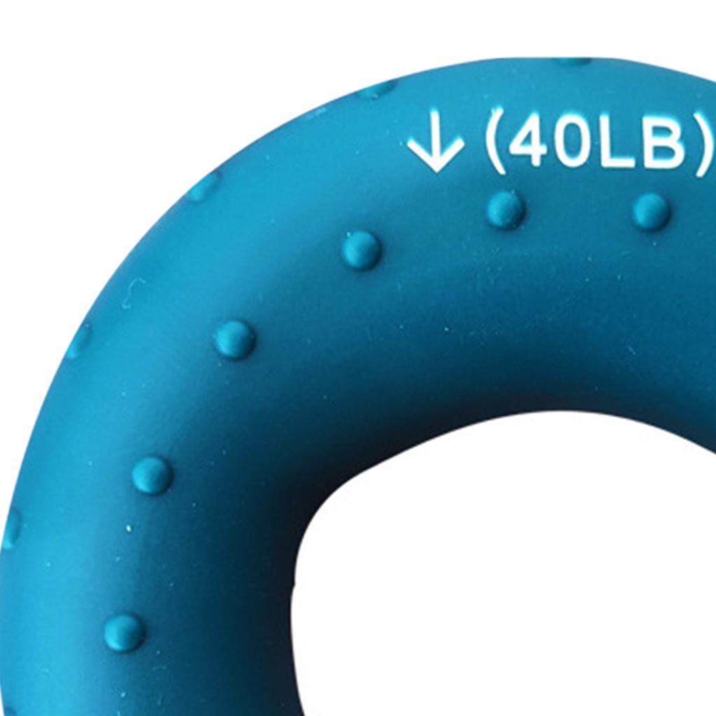 Hand Grip Strengthener Ring Silicone Comfortable Durable Forearm Finger Strength Training Ring Dark Blue 40 50lb