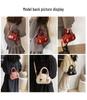 Women's 2025 Spring/Summer Textured Shell Bowling Bag - Versatile Crossbody Handbag
