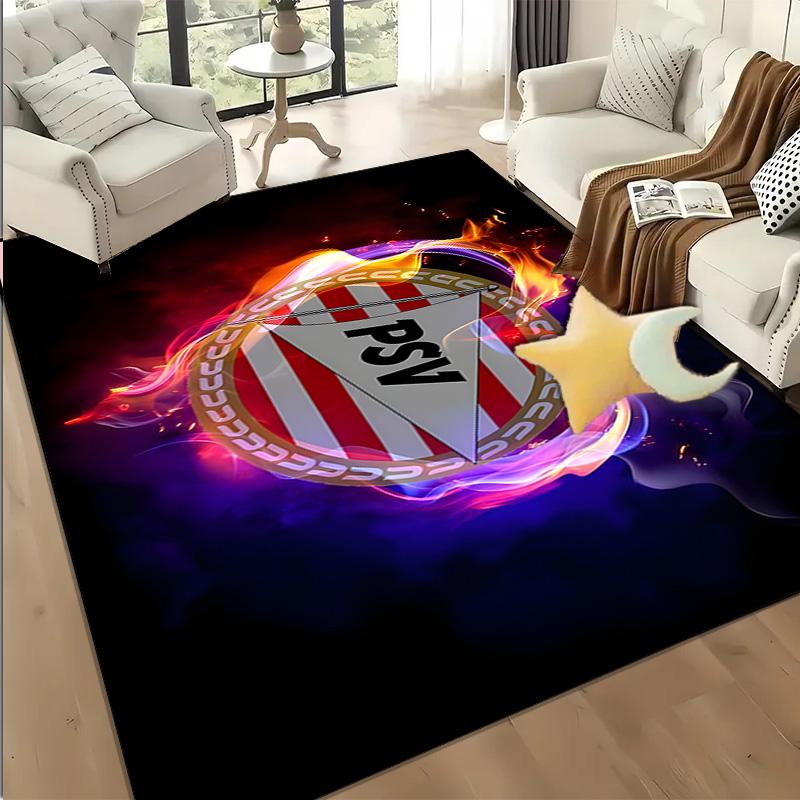 1PC Psv Sports Emblem Floor Mat for Living Room, Game Rooms, Office, Bedroom, Office Floor Mat Playful Design, Christmas fan gifts