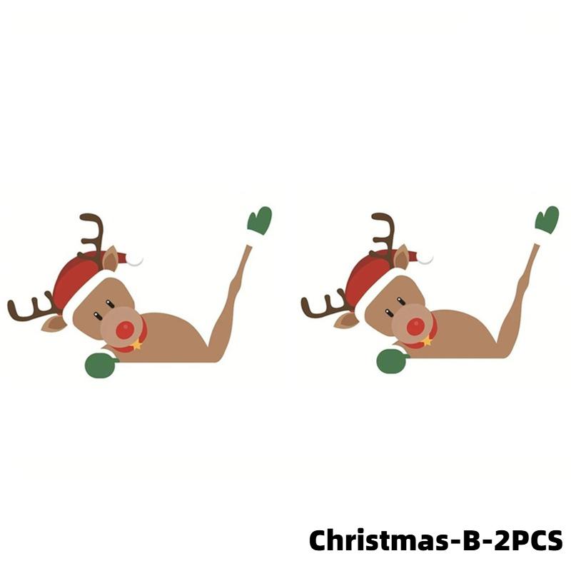 Elk Car Wiper Sticker Creative Father Christmas Wiper Stickers Father Christmas, Moose Car Rear Window Sticker