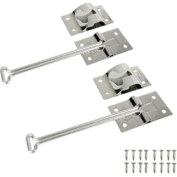 Rv Door Latch Trailer Door Latch 304 Stainless Steel Camper Door Latch Trailer Door Holder Rv Door Holder Rv Screen Door Latch 6 Inch Metal T-Style