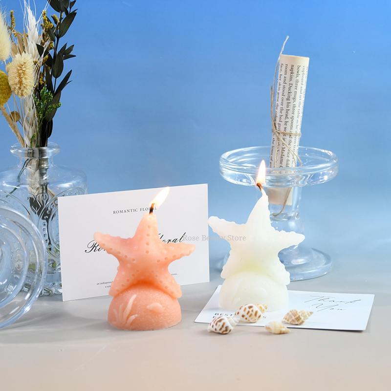 Shell Candle Mold Diy Aromatherapy Starfish Silicone Mold Home Decoration Marine Craft Products DIY Ring Display Stand Molds