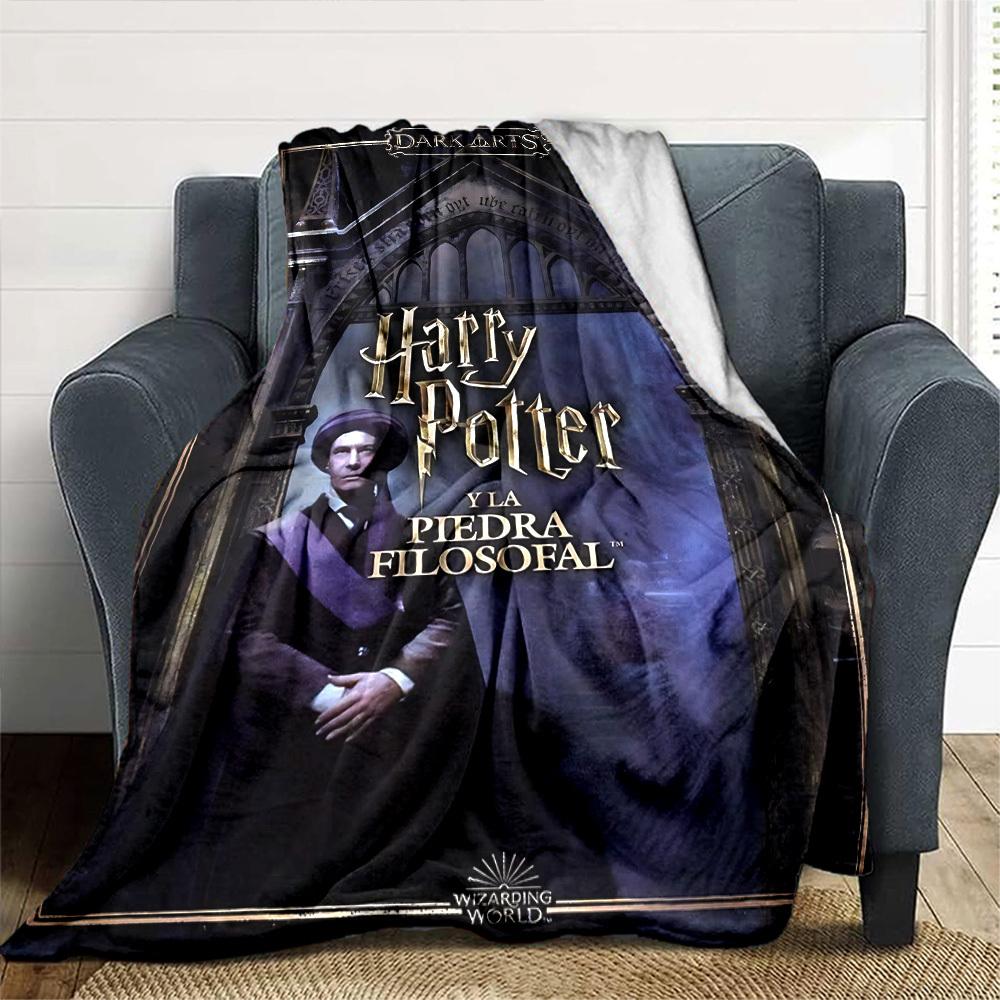 1pc Harry Potter and the Sorcerer's Stone Flannel Blanket - Soft Warm Throw for Home, Office, TravelL1360