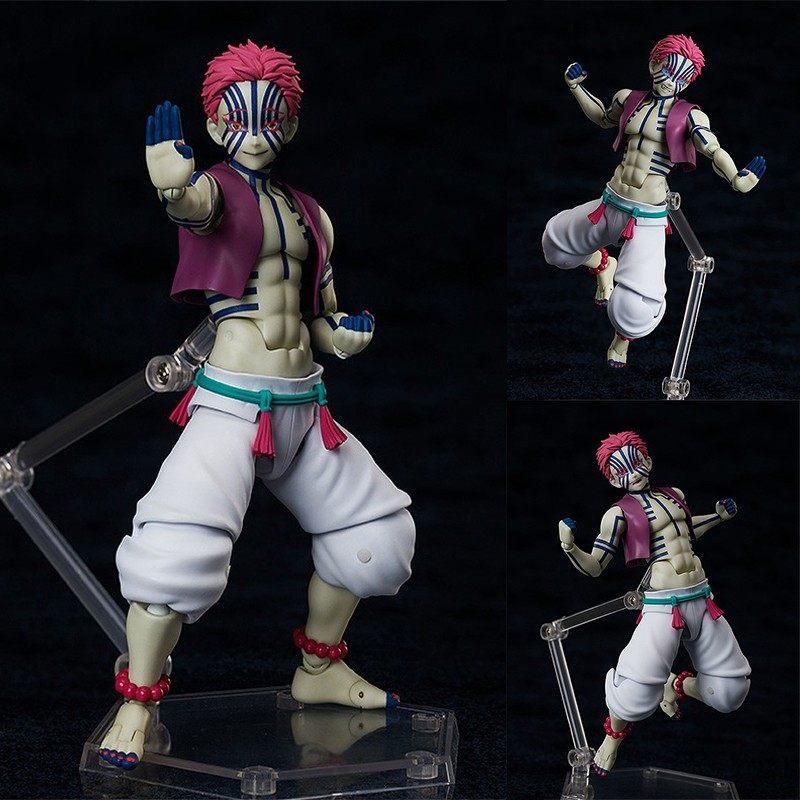Figma Sp-146 Demon Slayer Akaza Twelve Kizuki Action Figure Collectible Model For Anime Fans Collection Statue Toys Boys Gifts