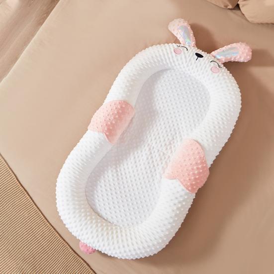 Portable Baby Lounger Adjustable Support Pad Foldable Base Baby Crib Lightweight Comfortable Bottle Feeding Crib for Newborns