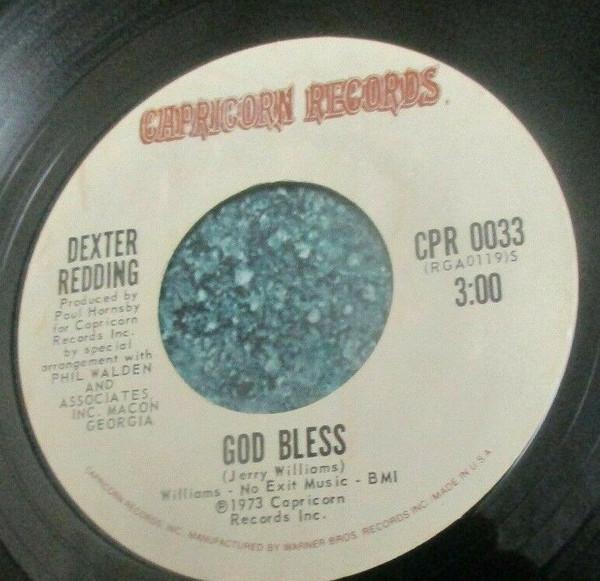

7-дюймовая пластинка DEXTER REDDING God Bless Love Is Bigger Than Bas CPR0033 Capricorn Recor 1973 UK SoulFunk Б/у