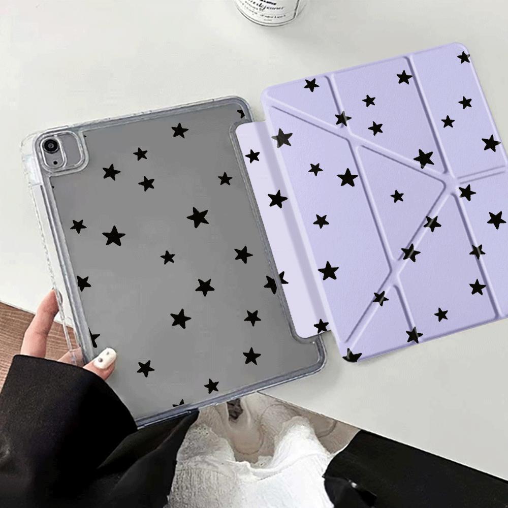 Creative Little Star Art Y-Fold Holder Cover Tablet Case For iPad Pro 11th 10th 9th 8th 7th 12.9inch Mini 6 7 Air 4 5 M3 M2 1 2
