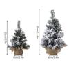 Mini vločkovaný vánoční stromek Plastový umělý borovicový sprej Sníh Vánoční stromek Nový rok